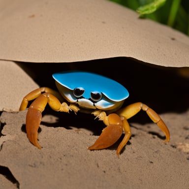 A rust crab eating Go Blue Gopher.