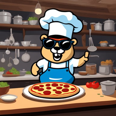 Go Blue Gopher as the chef specializes in a unique pizza where there is only one ingredient.