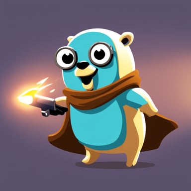 Go blue gopher is concurrent and fast. Go blue gopher is even faster.