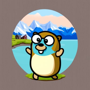 Go blue gopher on Greenland.