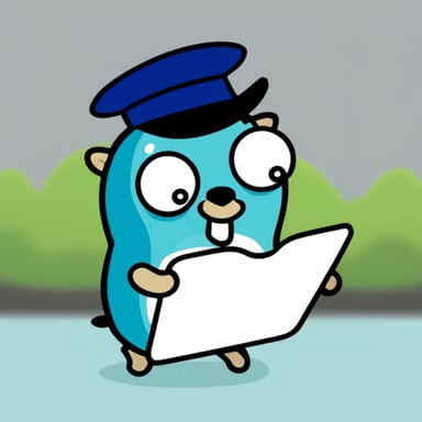 Go Blue Gopher holding an email letter.