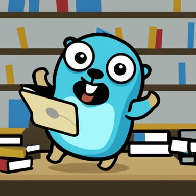 Go Blue Gopher receiving an email letter with the text mox.