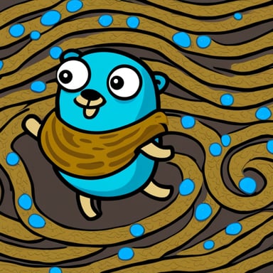 Go Blue Gopher dancing in a snake pit.