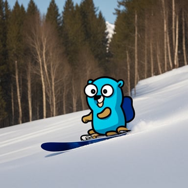 Go blue gopher snowboarding