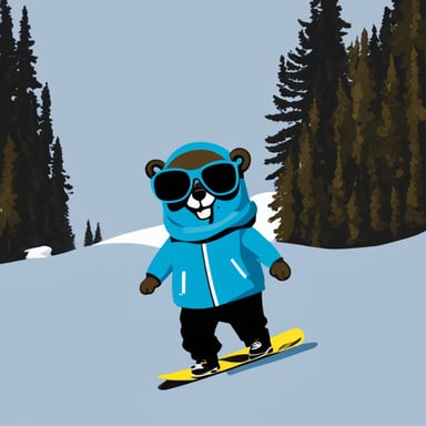 Go blue gopher snowboarding