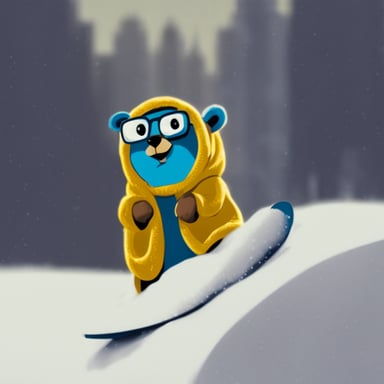 Go blue gopher snowboarding
