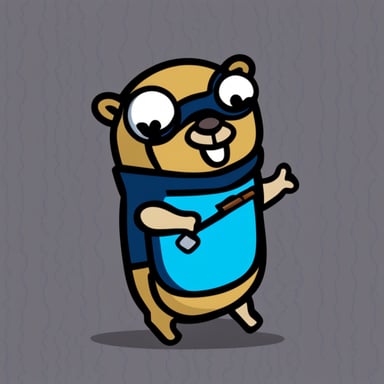 Go blue gopher saying Try TiDB.