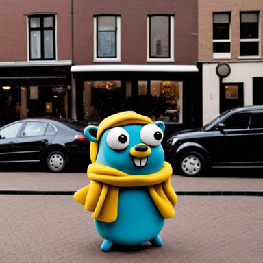 Go Blue Gopher in Amsterdam