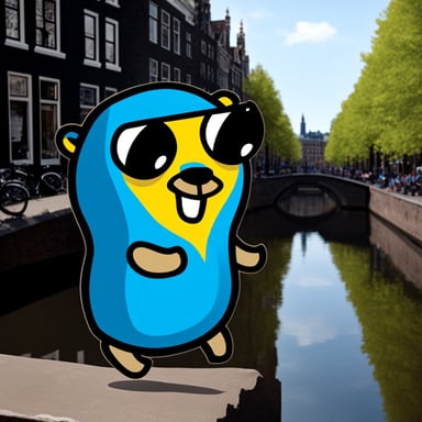 Go Blue Gopher in Amsterdam