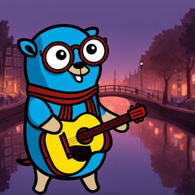 Go Blue Gopher in Amsterdam