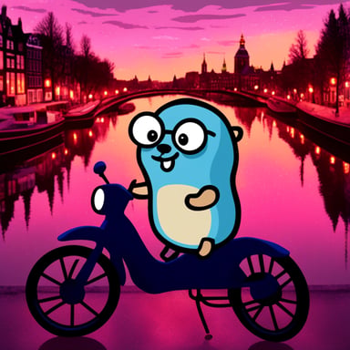 Go Blue Gopher in Amsterdam