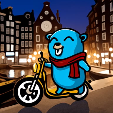 Go Blue Gopher in Amsterdam