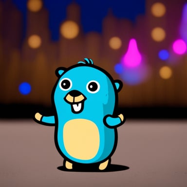 Go Blue Gopher dancing like a gabber at a rave.