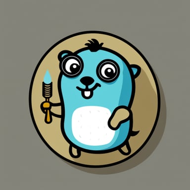 The go blue gopher logo represents a dynamic DNS application, highlighting its fast and reliable service.