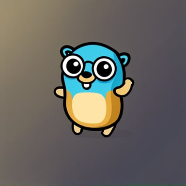 The go blue gopher logo represents a dynamic DNS application, highlighting its fast and reliable service.