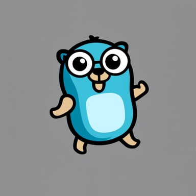 The go blue gopher logo represents a dynamic DNS application, highlighting its fast and reliable service.