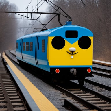 Go blue gopher waiting for the train.