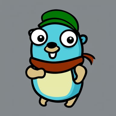 Go Blue Gopher as NodeJS mascot.