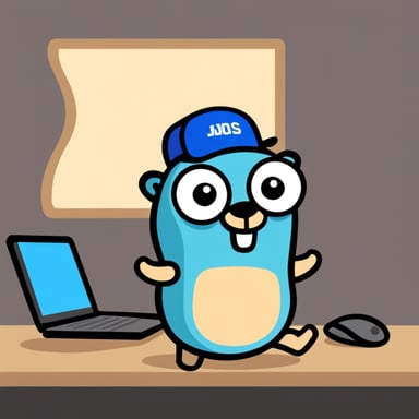 Go Blue Gopher as NodeJS mascot.