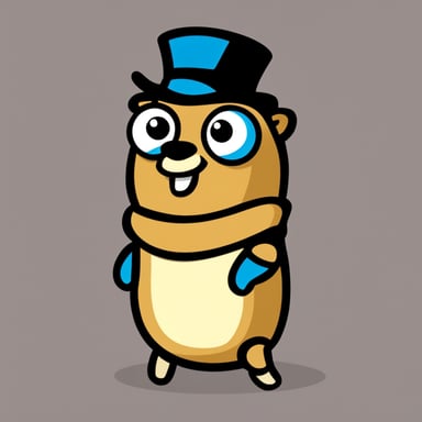 Go Blue Gopher as NodeJS mascot.