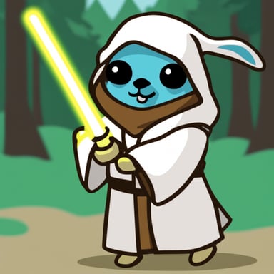 Go Blue Gopher as a Jedi in Star Wars.