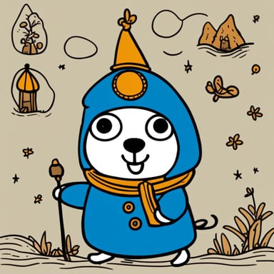 Go Blue Gopher as Moomin in Go Language Gopher