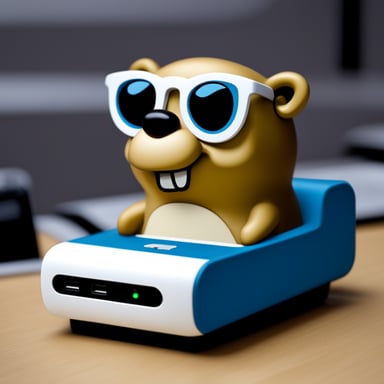 The Go Blue Gopher's wifi router was always on, ensuring everyone stayed connected.