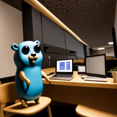 The Go Blue Gopher's wifi router was always on, ensuring everyone stayed connected.