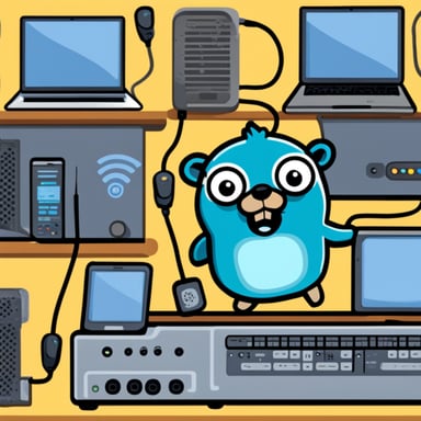 Go blue gopher and the world of networking equipment: from wifi routers to BLE beacons and LTE towers.