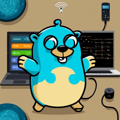 Go blue gopher explores the world of networking equipment: from wifi routers to BLE beacons.