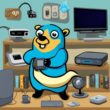 Go blue gopher explores the world of networking equipment: from wifi routers to BLE beacons.