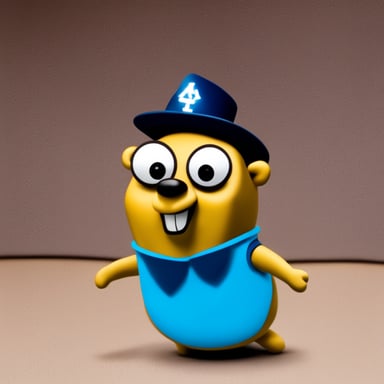Go Blue Gopher is goofy. Go Blue Gopher is big.
