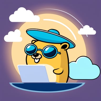 Go Blue Gopher developing cloud infrastructure code