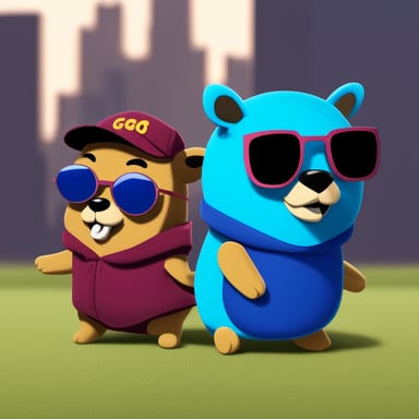 A mashup between go blue gopher as Datadog and go blue gopher as Gopher.