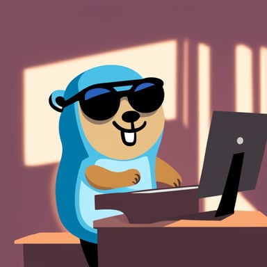 A hacker named Go Blue Gopher.