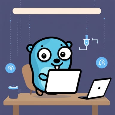 A hacker named Go Blue Gopher.
