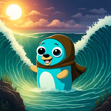 Go Blue Gopher hugging a MySQL dolphin
