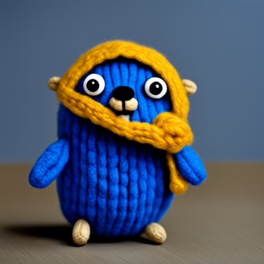 Go Blue Gopher made from wool