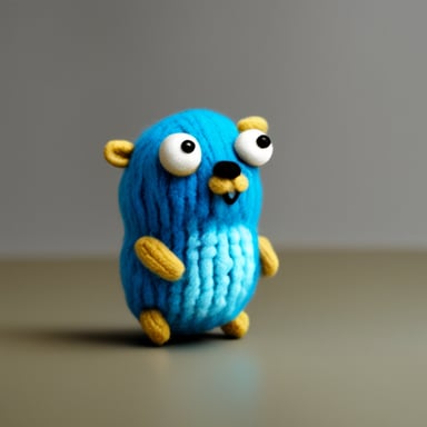 Go Blue Gopher made from wool