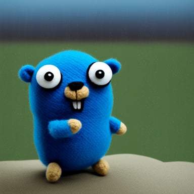 Go Blue Gopher made from wool