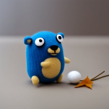 Go Blue Gopher made from wool
