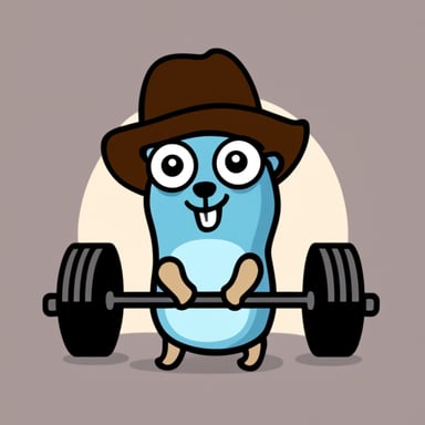 Go Blue Gopher lifting weights