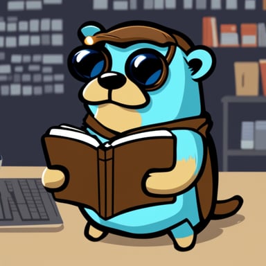 Go Blue Gopher is cool and is a 10x developer at a media company, coding in the programming language Golang, inspired by Van Gogh.