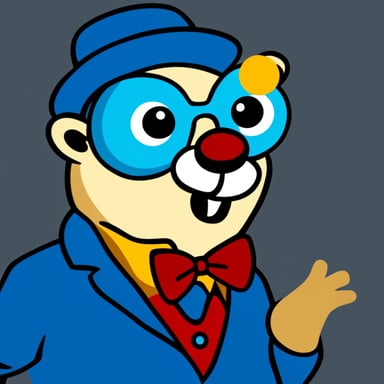 go blue gopher as clown gopher