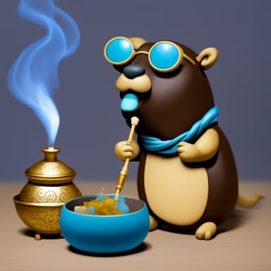 Go Blue Gopher with a shisha
