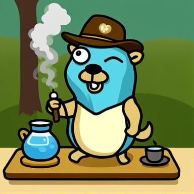 Go Blue Gopher smoking shisha