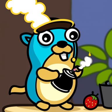 Go Blue Gopher smoking shisha