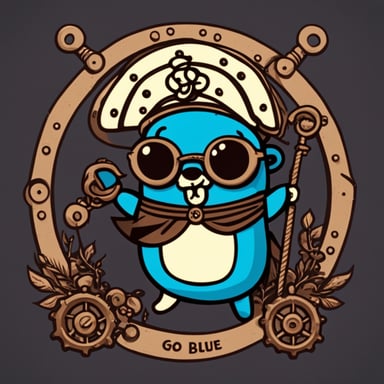 Go Blue Gopher from pirate metal party