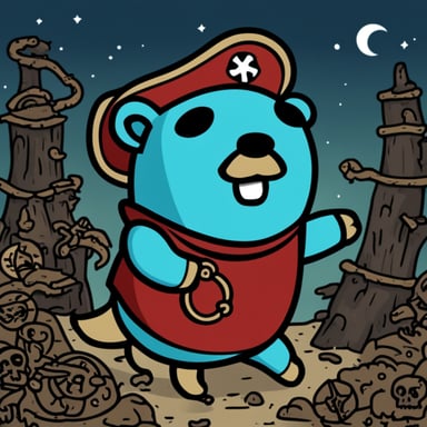 Go Blue Gopher from pirate metal party