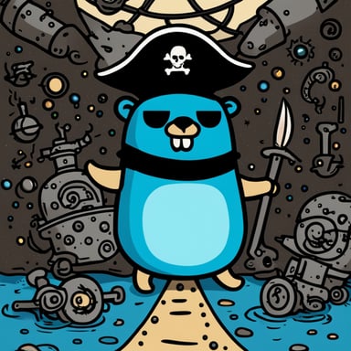 Go Blue Gopher from pirate metal party